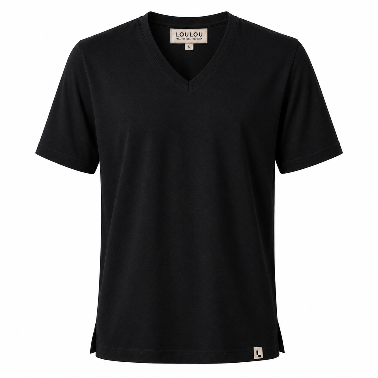 The V-Neck Tee in Black — product