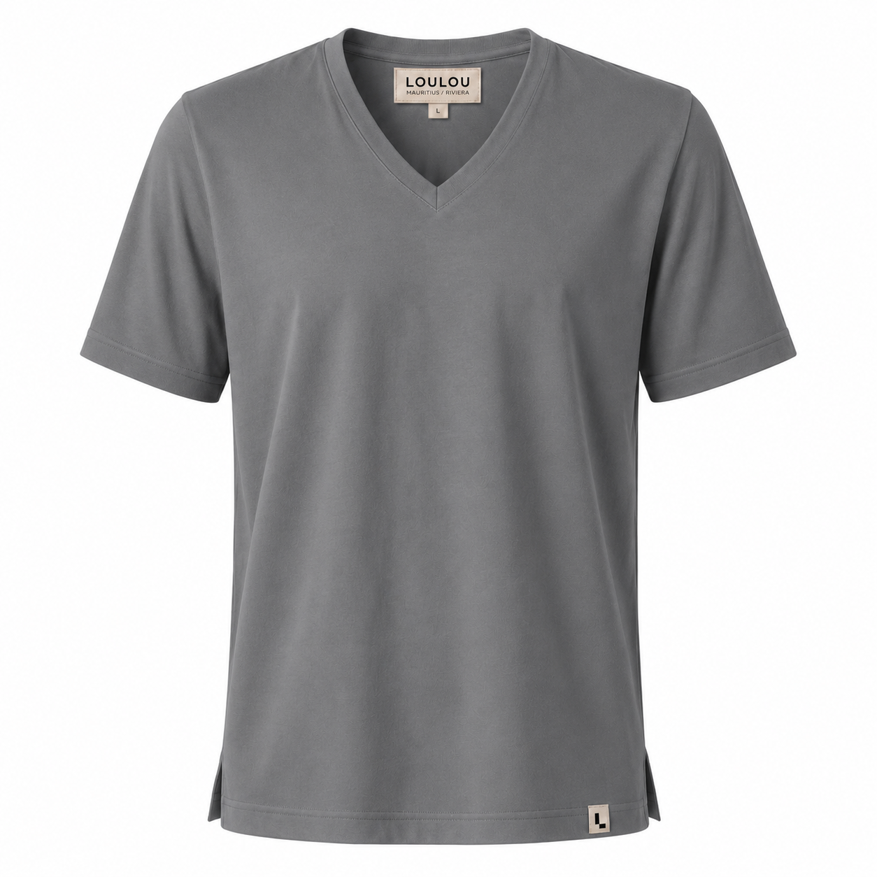 The V-Neck Tee in Gray — product